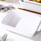 Small White Ceramic Casserole Dish for Oven, 1 Piece Ceramic Baking Dish, Lasagna Pan, Microwave V1370-AZ4-17176