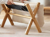 Foot Stool Foldable X Leg Modern Multifunctional Foot Rest with Soft Cushion for Living Room Bedroom V1294-YM0710-3116230019011