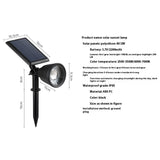 2PCS Solar Powered Sunset Spotlight Outdoor Waterproof Spot LED Accent Landscape Uplight for Outside V1192-AZ-W-11415