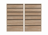 Artiss 2x Chest of 6 Drawers Dresser Tallboy Pine FURNI-N-CDR-6D-WD-ABX2
