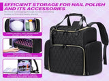 Nail Art Tool Storage Backpack Removable Compartments, High-Capacity Categorized Storage, Multiple V1232-MJSNB001