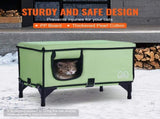Elevated Heated Cat House, Cuboid Kitty Shelter with Adjustable Temperature and Timer, 900D Oxford V952-ZFTSBYMBHSNJHUMMQV3