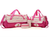 Pink 5-Piece Mommy Bag Set - Large Capacity Diaper Bags for Baby Travel, Tote and Shoulder Bags with V888-ELOSUNG17289