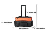 Rolling Tool Bag, 110 lbs Load Capacity, 27 Pockets Heavy Duty Roller Tool Bag on Wheels, Adjustable V952-GLGJD20YC16849CWN001V0