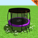 Kahuna Trampoline 10 ft with Roof - Purple TRA-KAH-10-PU-RF
