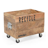 INDUSTRIAL RECYCLE BASKET ON CAST IRON WHEELS V742-M5789