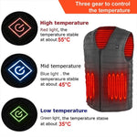 XL Electric Vest Heated Jacket USB Thermal Warm Heat Pad Winter Body Warmer Unisex V201-W12983753