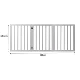Wooden Pet Gate Dog Fence Retractable White 2000x 3MM PT1060-3-WH_NZ
