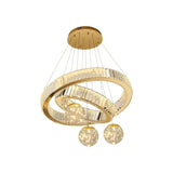 BAMDECOR C3335 Large Swirl Modern Crystal Ring Chandeliers Contemporary Round Chandelier Crystal V255-BAM-C3335-2