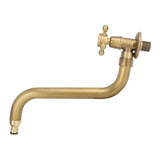 S Spout Antique Wall Mounted Single Cold Anti Freeze Copper Bathroom Basin Kitchen Sink V1294-YM0901-3112230060611