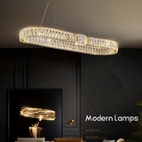 BAMDECOR C3319 Modern Linear Crystal Chandeliers Fixtures Contemporary Round Chandelier V255-BAM-C3319-L100