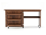 Artiss Folding Sewing Table Sewing Machine Desk Multi-functional Rolling Work Table Craft Station FUR-S-SWT-118-BR