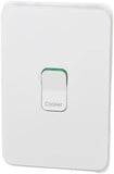 Schneider Electric Clipsal 45A 250V Double Pole Cooking Appliance Isolator Switch, Vivid White V1202-V1-CLI3041D45VW