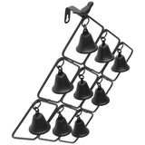 Metal wind chime, suitable for gardens and courtyards, with a soft color tone and black finish V1366-AZ2-W-13444