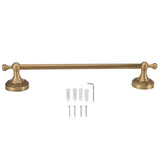 Towel Bar Copper Retro Space Saving 40CM Multifunctional Tilt Proof Single Towel Rack for Bathroom V1294-YM0901-3112230063312