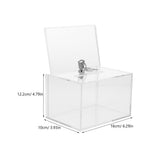 Acrylic Six-sided Voting Box with Lock for Office Fundraising V1366-AZ2-W-22822