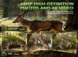 UL-TECH 4K WiFi Trail Camera 48MP 0.2s Trigger Game Camera Camo TC-B-DL006-GN