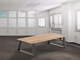 Trapezium-Shaped Table Bench Desk Legs Retro Industrial Design Fully Welded - Black V63-834821
