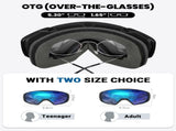 OutdoorMaster Ski Goggles with Cover Snowboard Snow Goggles OTG Anti-Fog -100% UV Protection-OM-18 V1168-TE-SHSE-KHQ1
