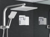 Cefito 8'' Rain Shower Head Set Handheld Square High Pressure Mixer Tap Chrome SHOWER-A2-SQ-8-SI-MIXER