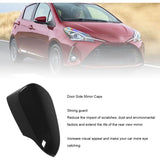Black Side Mirror Cover, Shockproof and Scratch-Resistant for Vehicle, Left Side, 87945 0D909 V1237-ZY-715-285