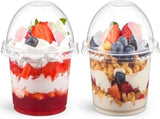 25Pcs Disposable Snack Bowls,Disposable Clear Cups with Dome Lids,Mini Parfait Appetizer V1189-WXFWAL-20260319-00131