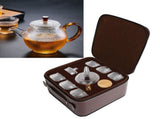 Glass Teapot Set HeatResistant Small Water Cup with Handle for Travel Home Office Bar V1294-YM0901-3118210051911