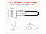 Toilet Safety Rail, 76.5 cm U-Shaped Handicap Bar, Foldable Senior Safety Pole, Flip Up Toilet V952-CSFSWZTKFZ305ODGSV0