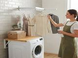 CARLA HOME 3-Fold Wall Mounted Clothes Drying Rack, Laundry Space Saver, White V178-36544