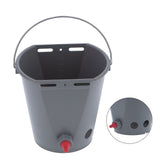 Milk Feed Bucket with 4 Nipples Check Valves Livestock Plastic Feeding Equipment 8LFor Lamb V1294-YM0901-3111210205412