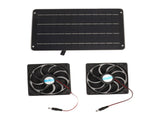 20W Solar Panel Fan Kit Heat Dissipation Ventilation Solar Powered Dual Fan with Switch for Chicken V1294-YM0710-3113230282611