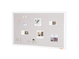 48"x36" White Cork Board with Linen Surface Stylish Wall-Mounted Bulletin Board for Home, School, V952-RMB48X36WBSMBDAIDV0