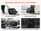 Rolling Tool Bag, 110 lbs Load Capacity, 25 Pockets Heavy Duty Roller Tool Bag on Wheels, Adjustable V952-GLGJD15YC600Y4UPW001V0
