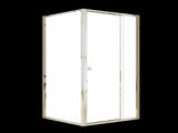 Adjustable Semi Frameless Shower Screen 98-106cm x 89-92cm With Gold Hardware For Modern Bathrooms V63-958171