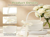 2Pcs Flower Girl Basket Set, Sturdy, Flexible and Comfortable Versatile Neutral Styling, for V1366-AZ2-W-15578