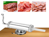2 LB Aluminum Alloy Sausage Stuffer Maker Meat Filler Kit for Home Use V1294-YM0727-JY17105