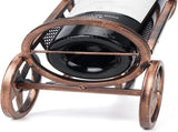 Desk wine rack - Bicycle-shaped wine rack for one bottle - Freestanding table wine rack and bottle V1259-DP01-BO-589