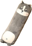Long-Shaped Pillow Plush Pillow Hugging Pillow Soft Pillow Sleeping Pillow Gift - Gray - Size 33in V1107-113-XXX-NNN-GRY2