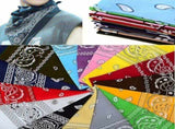 20x BANDANA Paisley 100% COTTON Head Wrap Durag Bandanna Scarf Mask BULK - Assorted Colour Pack V563-20BANDANA-ASST