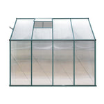 Greenfingers Greenhouse 2.52x1.27x2.13M Lean-to Aluminium Polycarbonate Green House Garden Shed GH-ALU-252X127-GN-AB