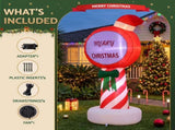 Jingle Jollys Christmas Inflatable Pole 1.8M Height LED Outdoor Decorations Illuminated XMAS-INF-POLE-6FT