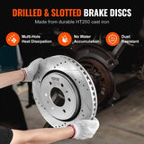 Front and Rear Brake Kit Compatible with 2012-2020 Ford F-150, Drilled and Slotted Brake V952-QCCCPTZF1502E0OTBV0