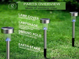 Solar Lights Outdoor Waterproof, Stainless Steel LED Landscape Lighting Outdoor Solar Lights for V1192-AZ-W-11730