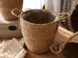 Straw Woven Baskets Vase Ornaments Living Room Flower Arrangements Dried Flowers Wicker Flower Pots V1294-YM0626-230113AH01-2
