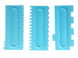 DIY Cream Scraper Combs Fondant Cake Pattern Modeling Tool for Home Kitchen Bakery1Set V1294-YM0714-3118210228612