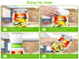 Green Electric Vacuum Sealer Kit Portable Mason Jar & Bag Sealing Machine with Digital Display, V1107-CS-ZKMFJ