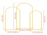 Arch Stand, Set of 3, 1.8/1.5/1.2 m, Stable Structure, Easy Assembly, Gold Metal Arch V952-BYDGMJSJT6FTQCA1U001V0