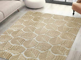 Marlow Floor Rug Soft Embossed Carpet Non Slip Plush Shaggy Rugs Leaf Pattern FR2041-200X290