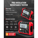 KAIWEETS Megohmmeter, Insulation Resistance Tester, Up to 100G, 50V/100V/250V/500V/1000V, One-Touch V413-KE1000