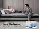 Giselle Double Mattress 26cm Firm Pocket Spring Dual Edge Support Dark Grey MATTRESS-E-CARBON-26-D
